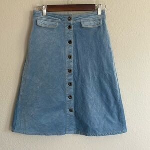 Anthropologie Blue A-Line Skirt